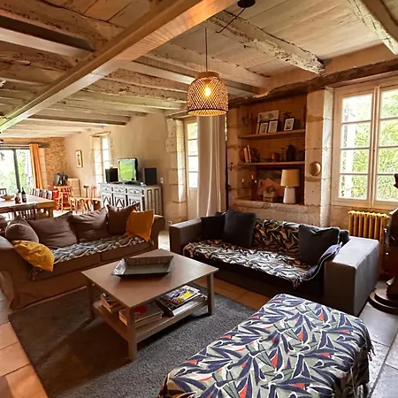 Le Charme Du Perigord Avec Piscine Chauffee בית נופש Bourrou